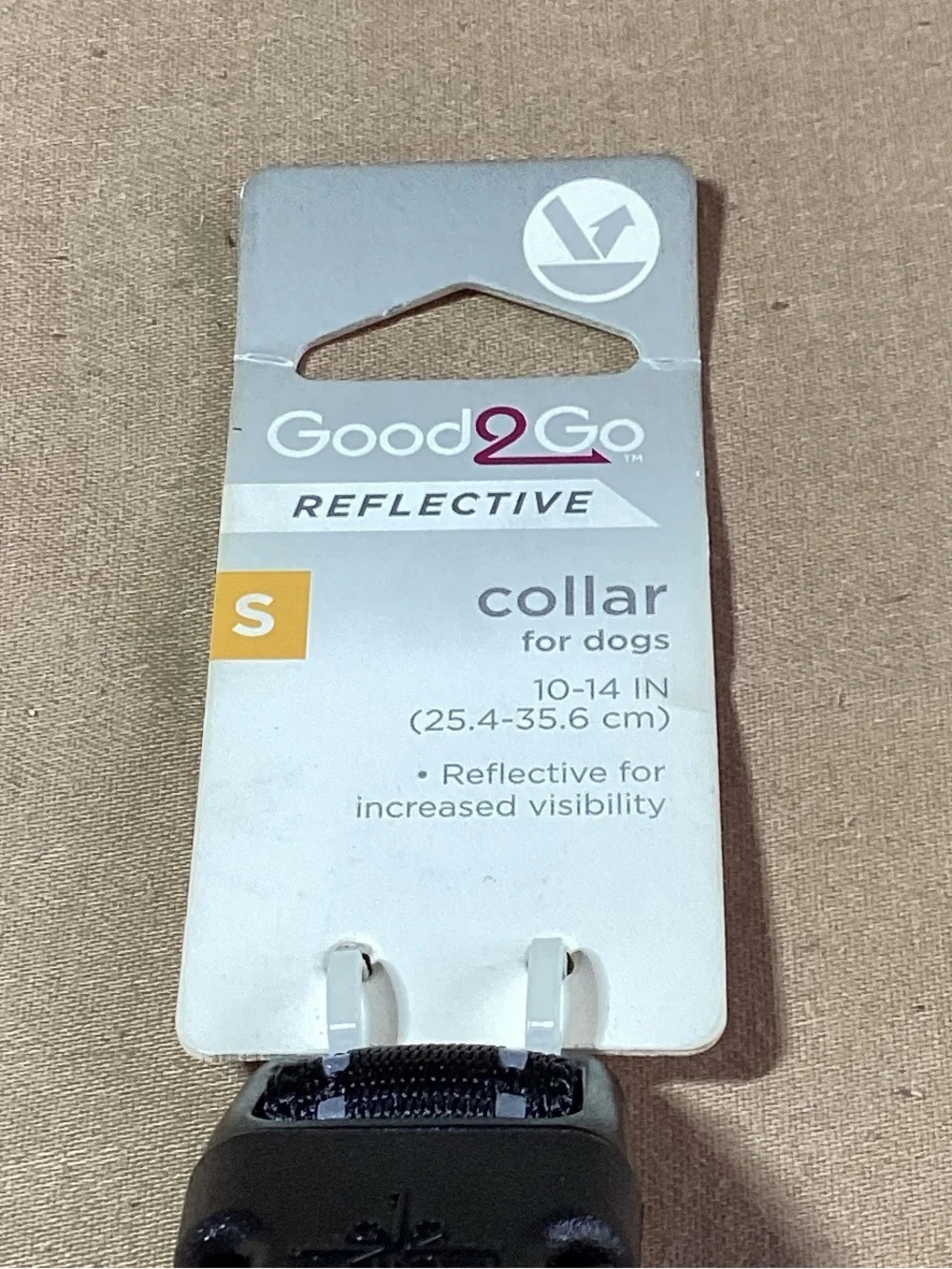 Good2Go Reflective Collar for dogs, Black, Small (10-14 IN)